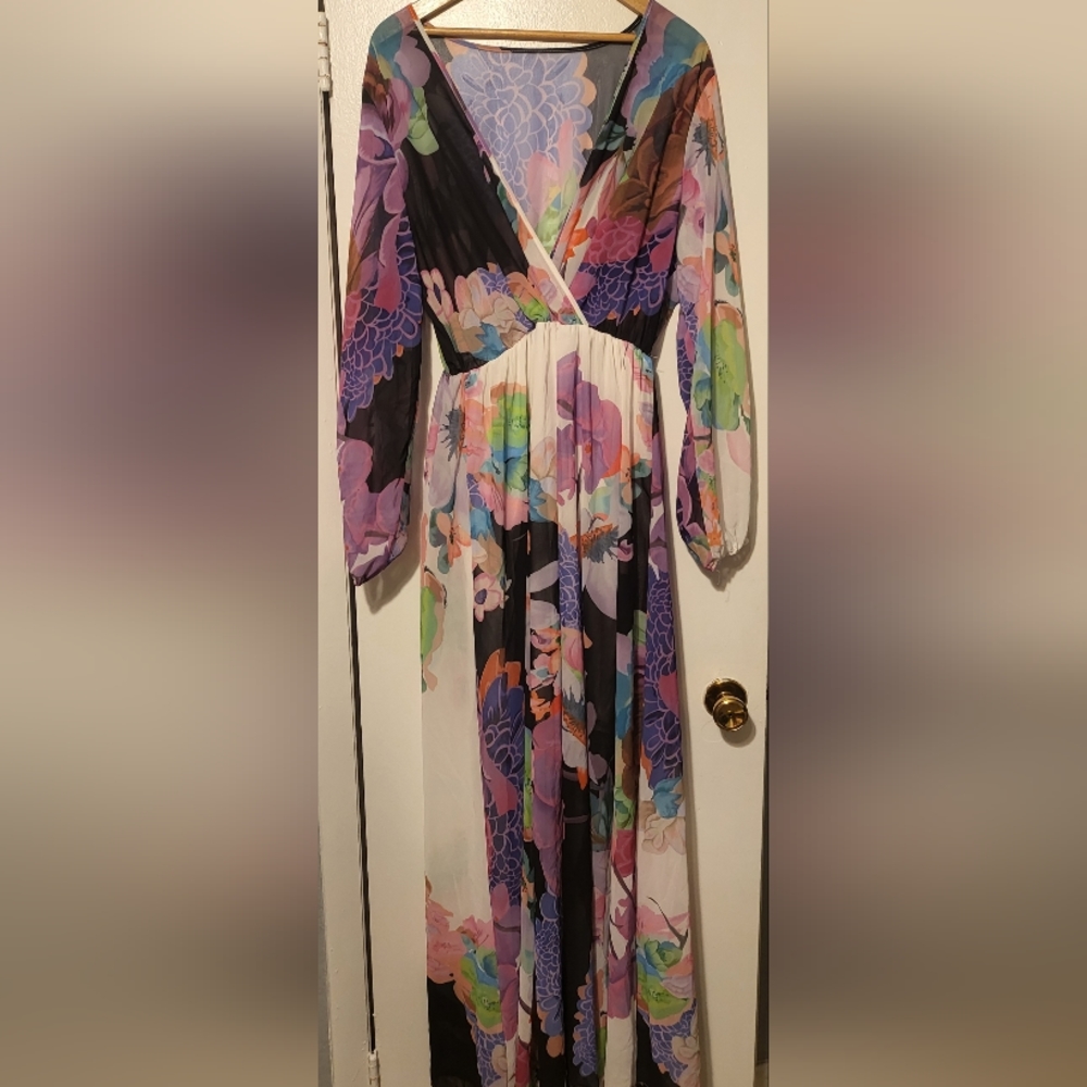 Bohemian vintage long dress medium